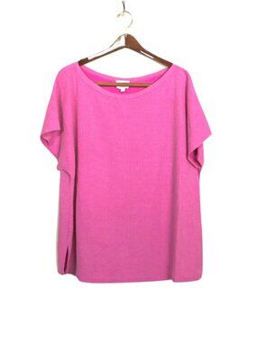 2/$29 Andree By Unit pink waffle knit top size 1X